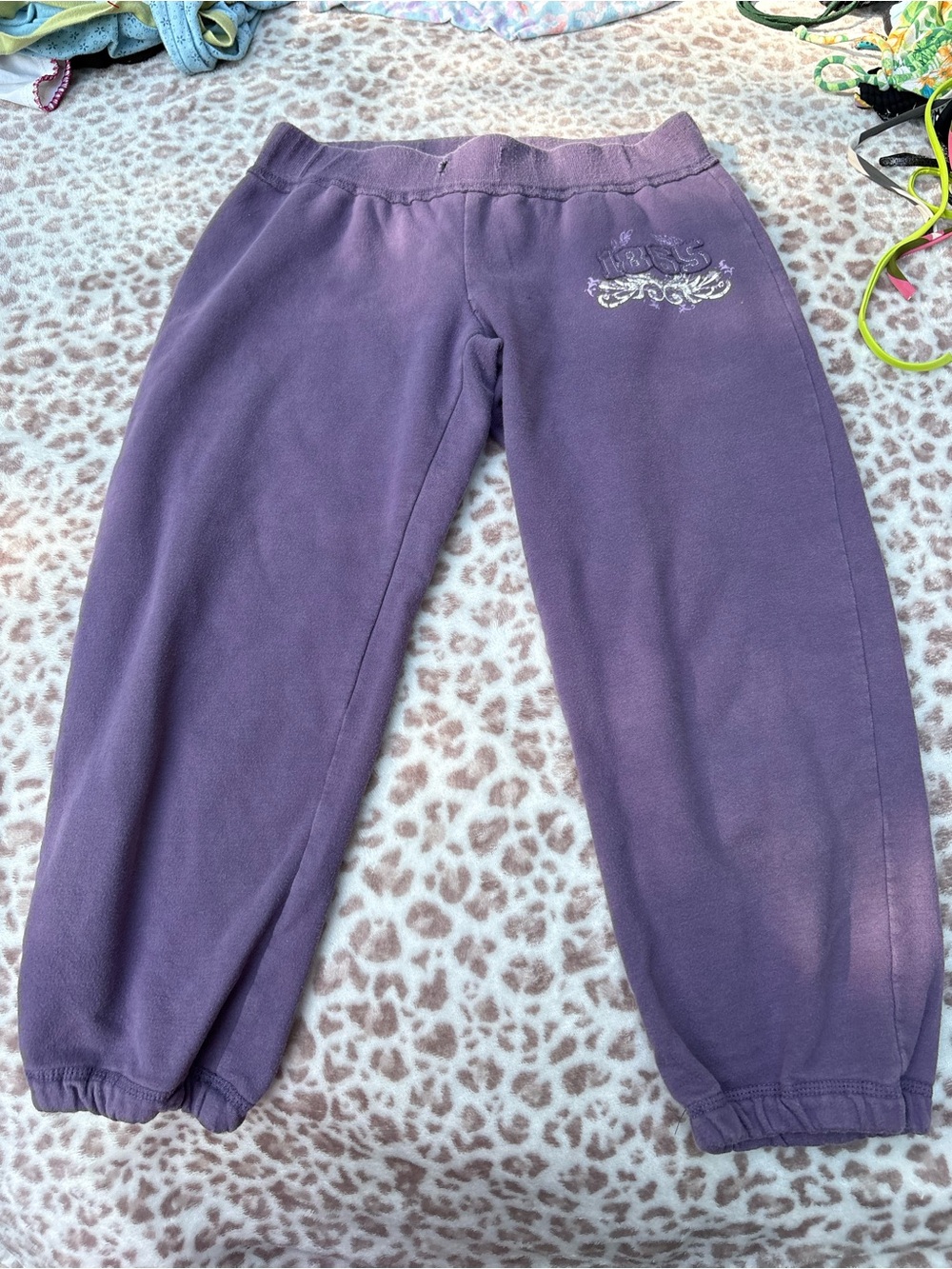 Y2K Mossimo XS Purple Cropped Jogger Sweatpants